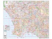 Southern Los Angeles, CA <br /> Wall Map Map