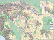 San Bernardino - Riverside <br /> Wall Map Map