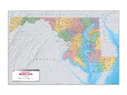 <br /> Political <br /> Wall Map Of Maryland Map
