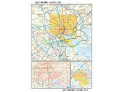 Baltimore, MD <br /> Wall Map Map