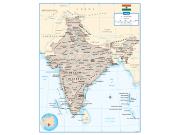 India <br /> Wall Map Map
