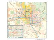 Phoenix, AZ <br /> Wall Map Map