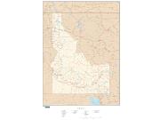 Idaho  <br />with Roads <br /> Wall Map Map