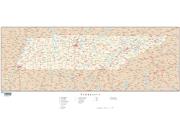 Tennessee  <br />with Roads <br /> Wall Map Map
