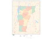 Vermont  <br />with Counties <br /> Wall Map Map