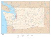 Washington  <br />with Roads <br /> Wall Map Map
