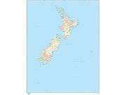 New Zealand <br /> Wall Map Map