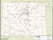 Colorado <br /> Wall Map <br />with Counties Map