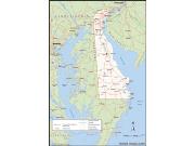 Delaware <br /> Wall Map <br />with Counties Map