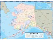 Alaska Counties <br /> Wall Map Map