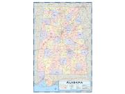 Alabama Counties <br /> Wall Map Map