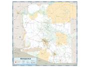 Arizona County Highway <br /> Wall Map Map