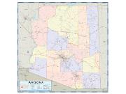 Arizona Counties <br /> Wall Map Map