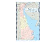 Delaware Counties <br /> Wall Map Map