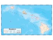 Hawaii Counties <br /> Wall Map Map