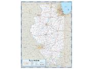 Illinois County Highway <br /> Wall Map Map