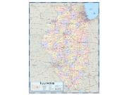 Illinois Counties <br /> Wall Map Map