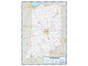 Indiana County Highway <br /> Wall Map Map