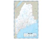Maine County Highway <br /> Wall Map Map