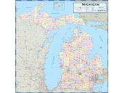 Michigan Counties <br /> Wall Map Map