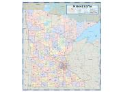 Minnesota Counties <br /> Wall Map Map