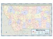 Montana Counties <br /> Wall Map Map