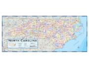 North Carolina Counties <br /> Wall Map Map