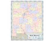 New Mexico Counties <br /> Wall Map Map