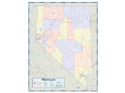 Nevada Counties <br /> Wall Map Map