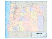 Oregon Counties <br /> Wall Map Map