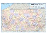 Pennsylvania Counties <br /> Wall Map Map