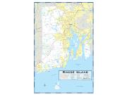 Rhode Island County Highway <br /> Wall Map Map