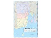Rhode Island Counties <br /> Wall Map Map