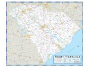 South Carolina County Highway <br /> Wall Map Map