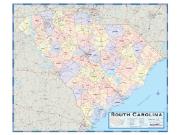 South Carolina Counties <br /> Wall Map Map