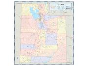 Utah Counties <br /> Wall Map Map