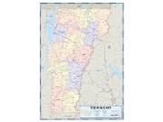 Vermont Counties <br /> Wall Map Map
