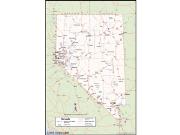 Nevada <br /> Wall Map <br />with Counties Map