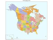 USA-Canada <br /> Wall Map Map
