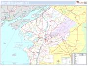 Jefferson, NY County <br /> Wall Map Map