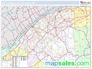 St. Lawrence, NY County <br /> Wall Map Map