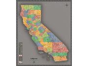 California <br /> Contemporary <br /> Wall Map Map