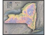 New York <br /> Physical <br /> Wall Map Map