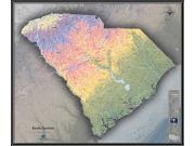 South Carolina <br /> Physical <br /> Wall Map Map