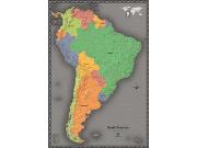 South America <br /> Contemporary <br /> Wall Map Map