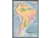 South America <br /> Physical <br /> Wall Map Map