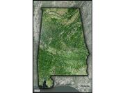 Alabama <br /> Satellite <br /> Wall Map Map