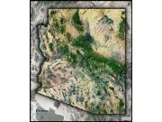 Arizona <br /> Satellite <br /> Wall Map Map