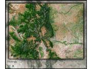 Colorado <br /> Satellite <br /> Wall Map Map