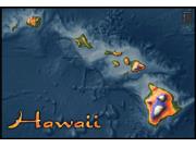 Hawaii Topo <br /> Wall Map Map